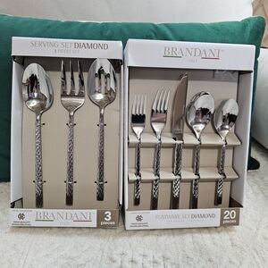 Brandani Italy Diamond Hotel Collection Hi Ql Stainless Steel 20Pc serving set 3